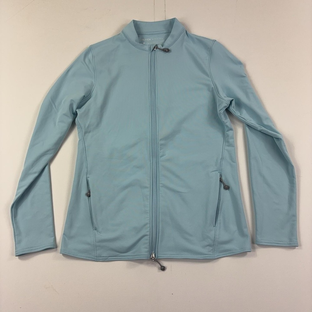 Peter Millar Jacket Womens Small Blue Full Zip UPF 50+ Sun Protection Golf